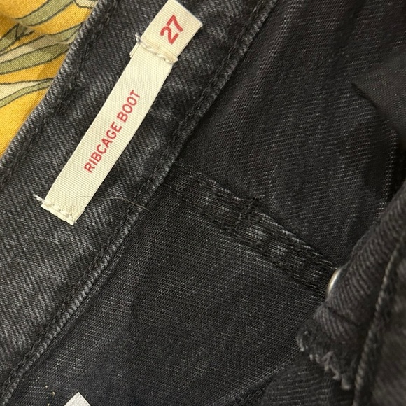 Levi’s Ribcage Bootcut Black Flared Jeans High Waist - Picture 4 of 5